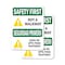 Signmission Not A Walkway Bilingual, 18 in W x Rectangle, Plastic OS-2PACK-SF-P-1824-L-10833 - alternate 1
